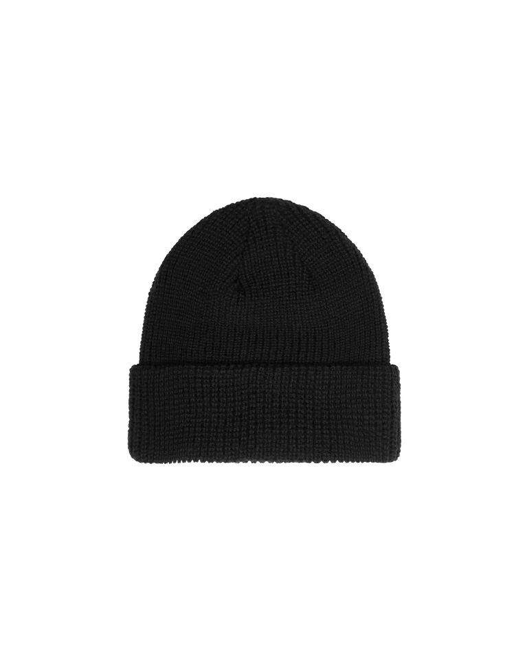 CIRCLE PATCH CUFF BEANIE BLACK