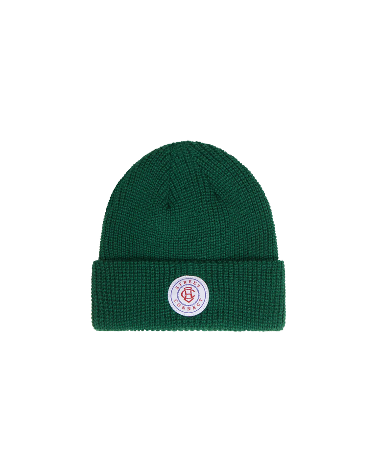 CIRCLE PATCH CUFF BEANIE GREEN