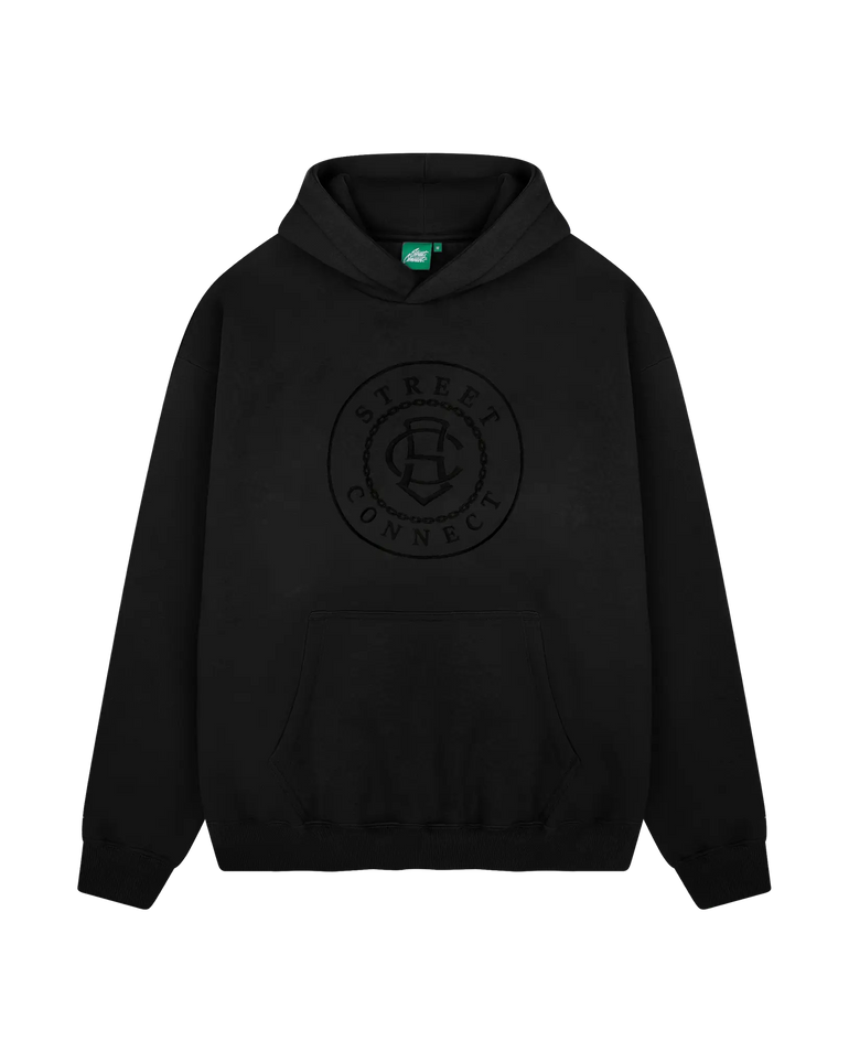 CIRCLE HOODED BLACK