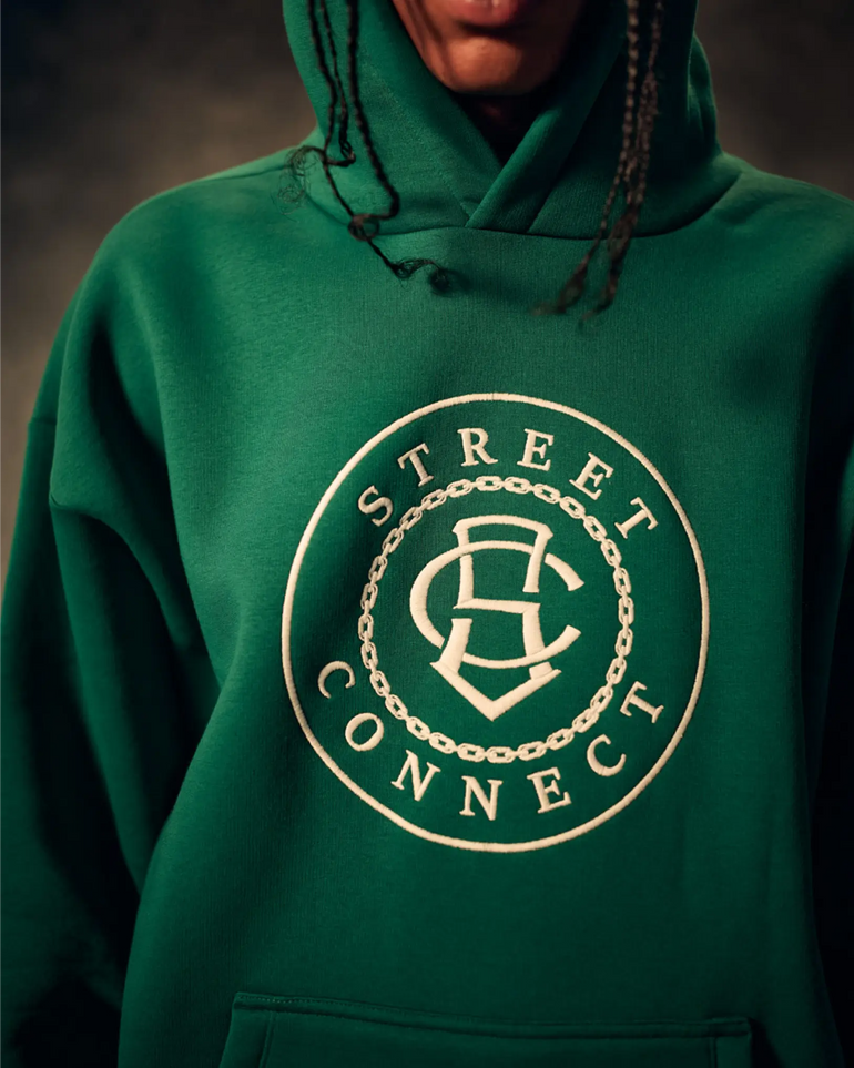 CIRCLE HOODED HEATHER GREY