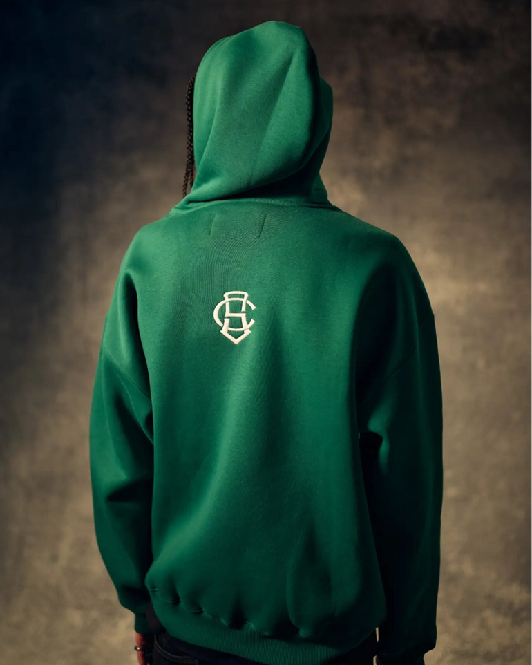 CIRCLE HOODED HEATHER GREY