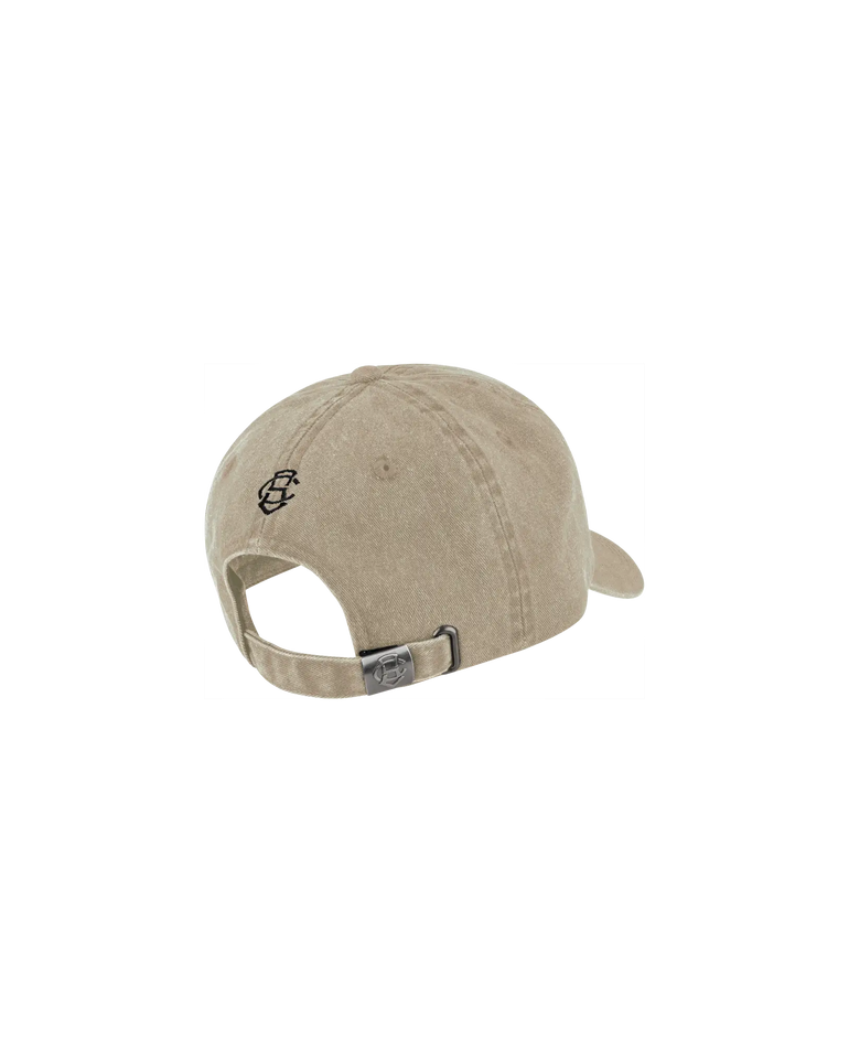 ICON WASHED 6 PANEL STRAPBACK BEIGE
