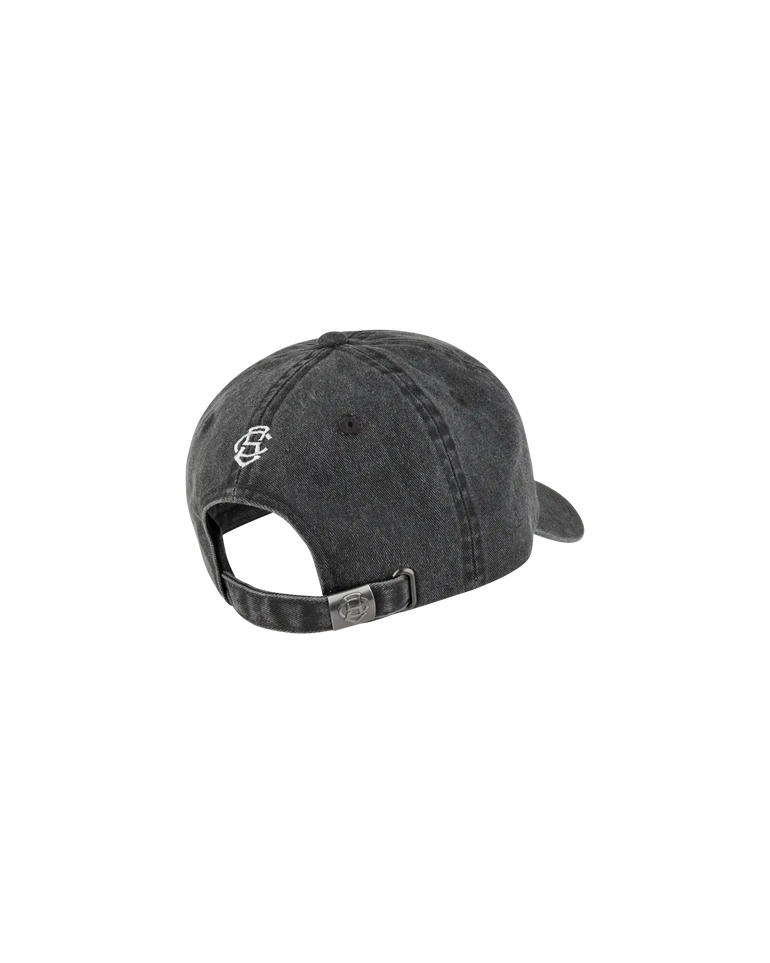 ICON WASHED 6 PANEL STRAPBACK BLACK