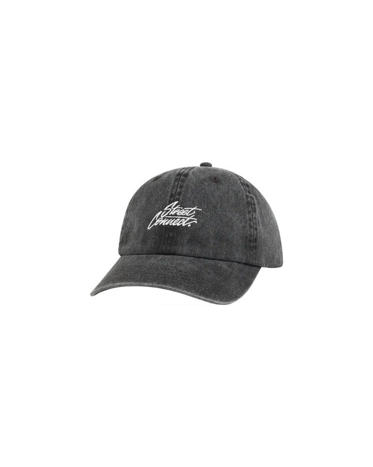 ICON WASHED 6 PANEL STRAPBACK BLACK
