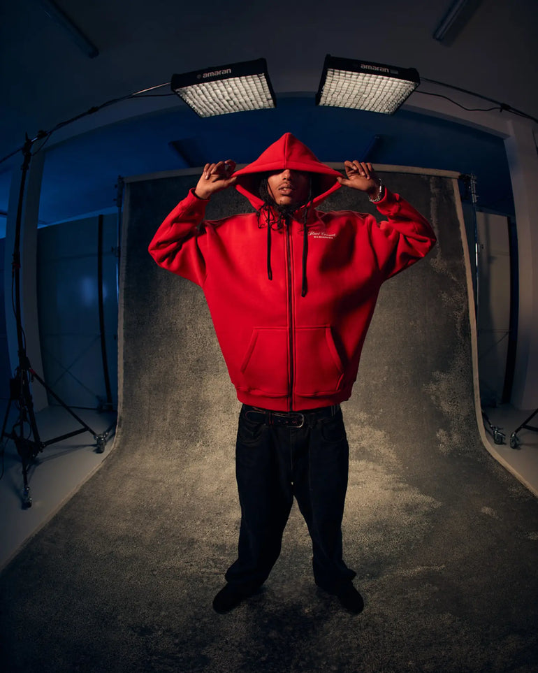 RRR HOODED ZIPPER RED