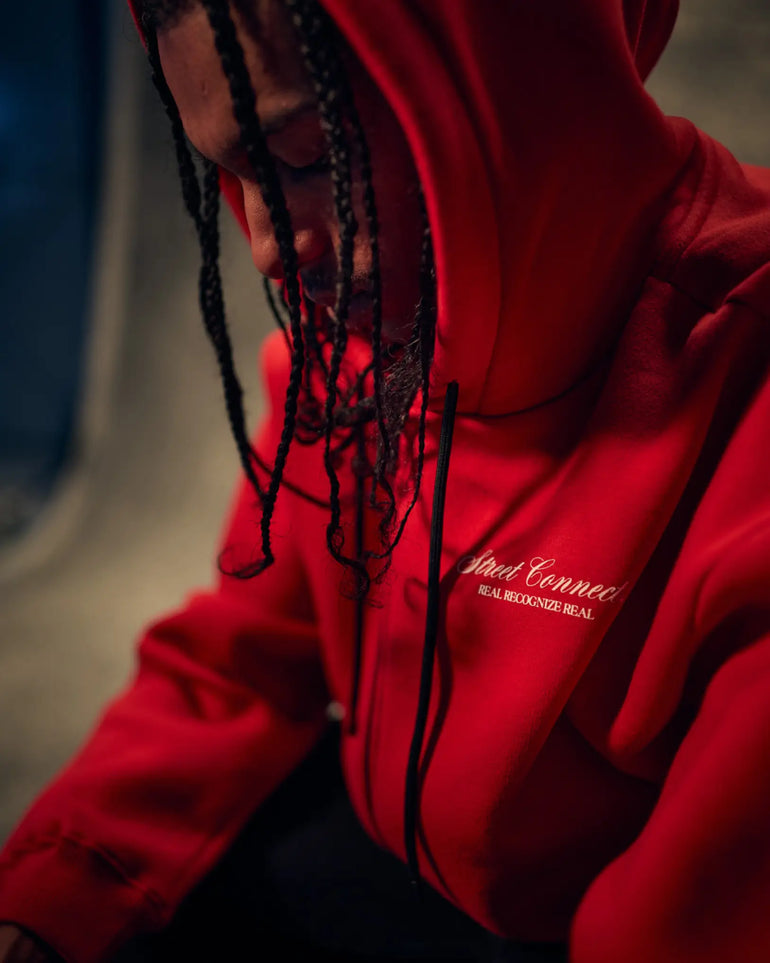 RRR HOODED ZIPPER RED