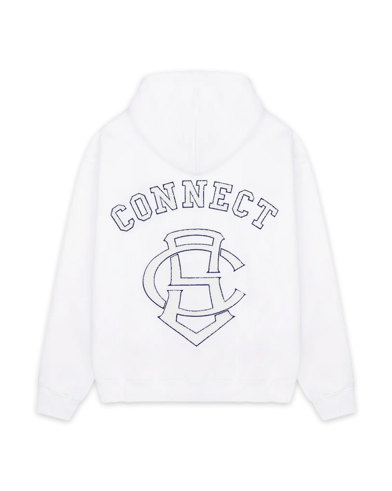 VARSITY HOODED ZIPPER NAVY