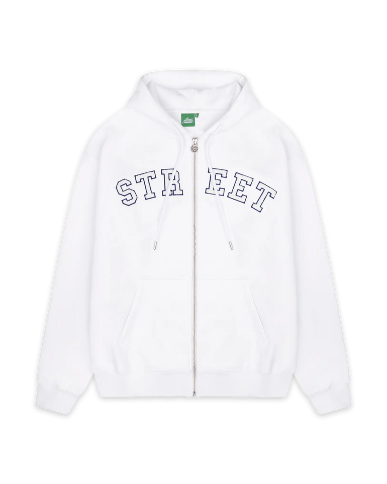 VARSITY HOODED ZIPPER NAVY