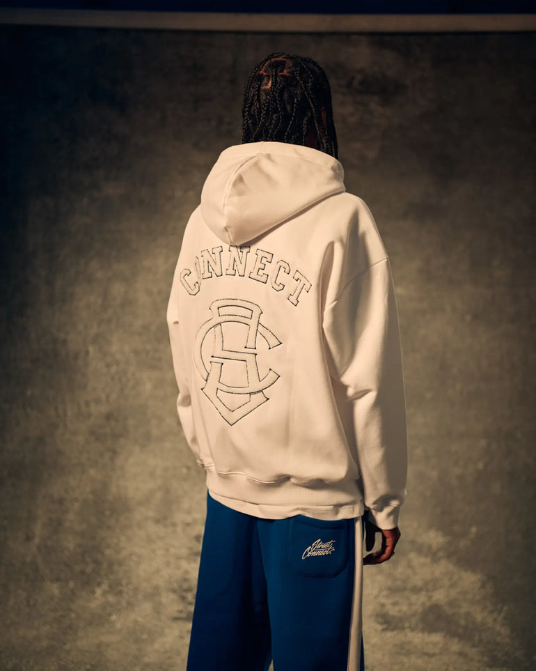 VARSITY HOODED ZIPPER NAVY